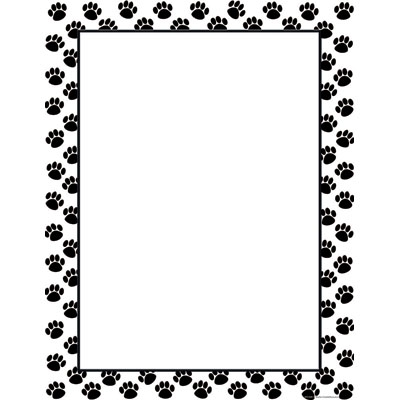 400x400 Paw Print Clipart Border