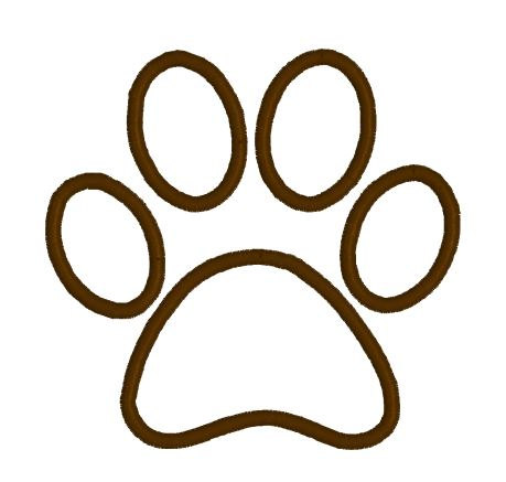 459x437 Embroidery Design Pattern Applique Dog Paw Print Outline File