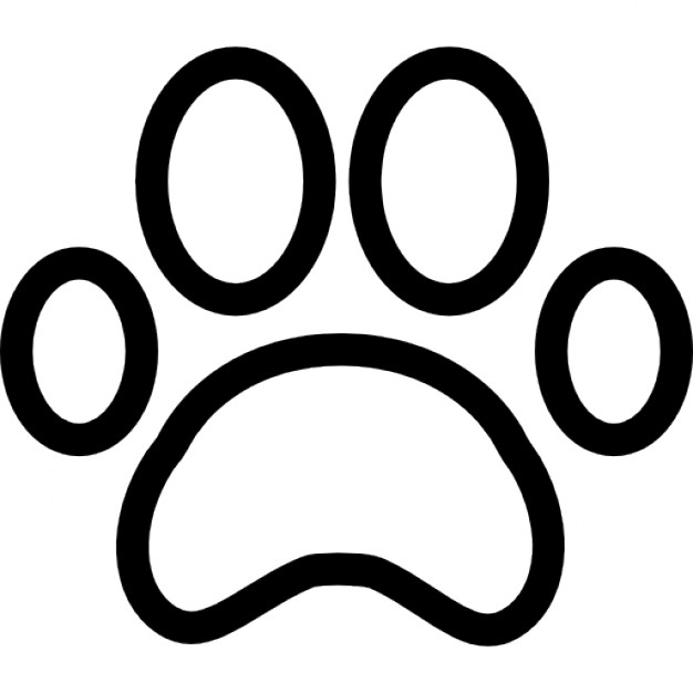 626x626 Paw Print Outline Icons Free Download