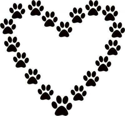 400x371 Dog Paw Heart