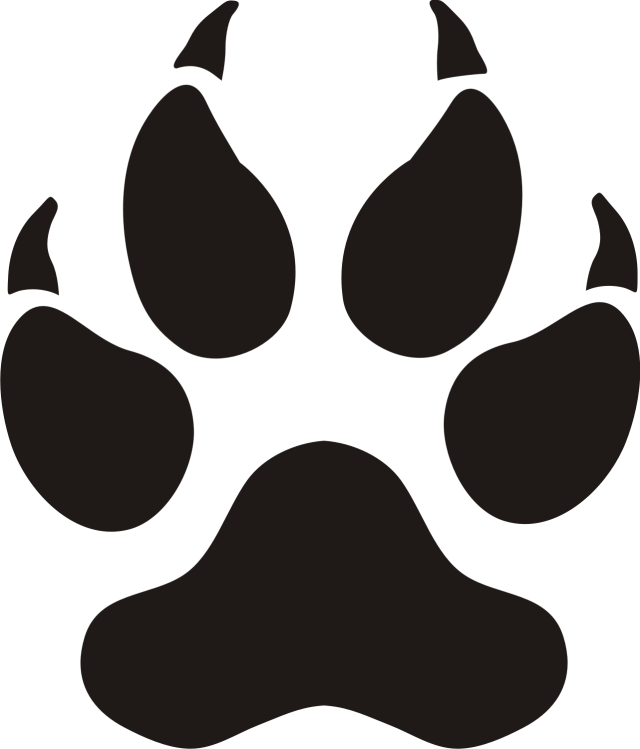 640x749 Husky Paw Print Clipart 1953884