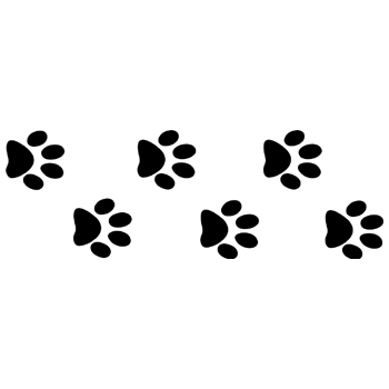 350x350 Paw Print Trail Clipart