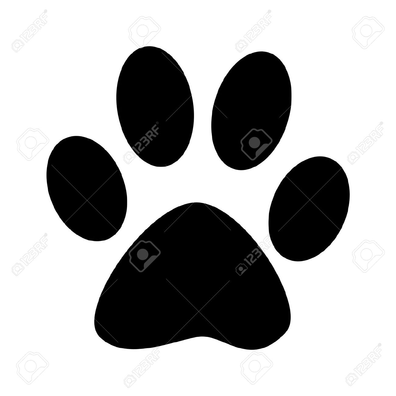 1300x1300 Dog Paw Silhouette