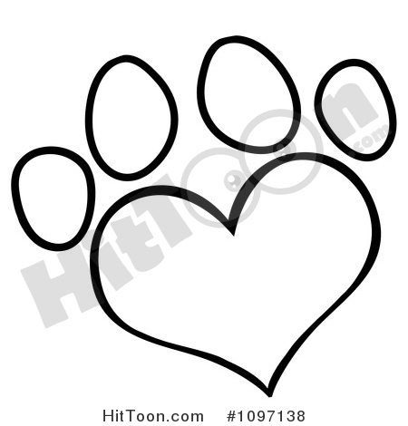 450x470 Paw Prints Clipart