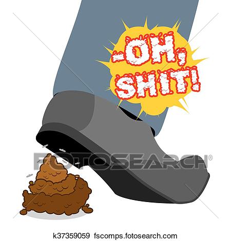 450x470 Clip Art Of Oh Shit. Stepping Shit Piece Of Turd. Shoes And Brown