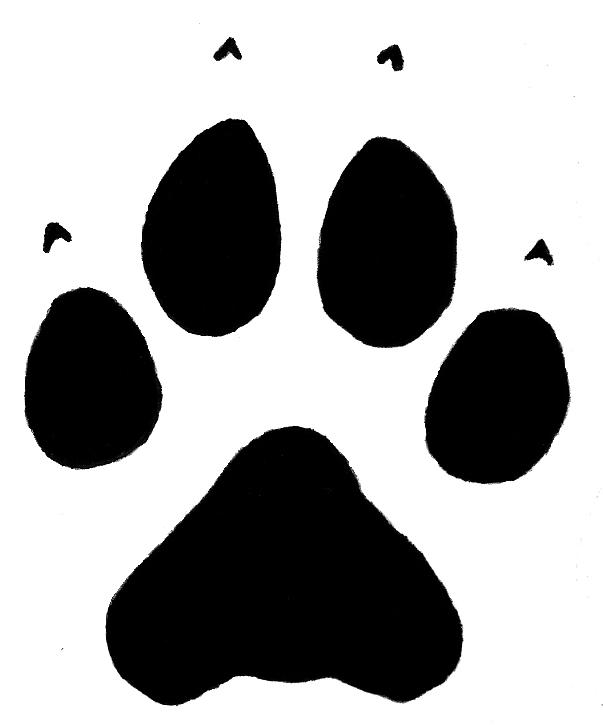 603x725 Paw Clipart Wolf Paw