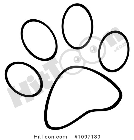 450x470 Paw Prints Clipart