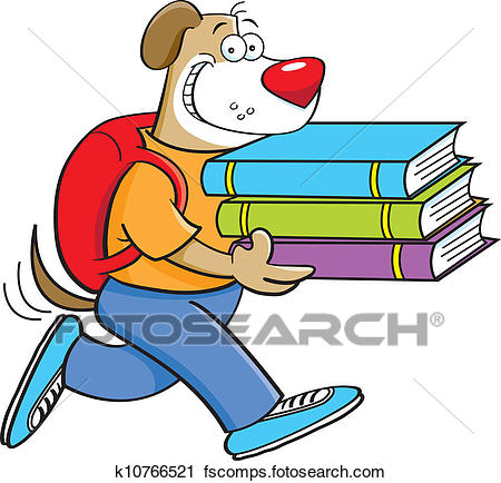 450x434 Clipart Of Dog Student K10766521
