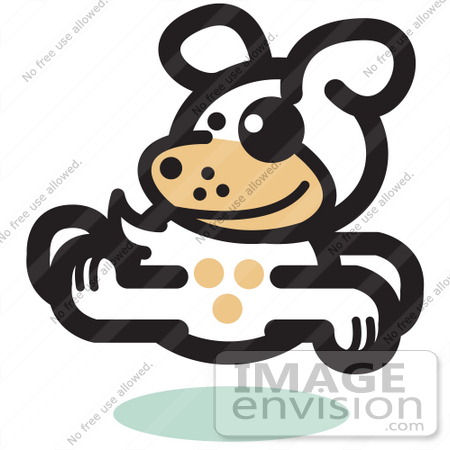 450x450 Royalty Free Cartoon Clip Art Of A Gleeful Dog Running Forward