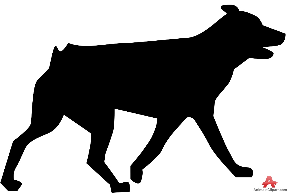 999x669 Tailless Dog Silhouette Free Clipart Design Download