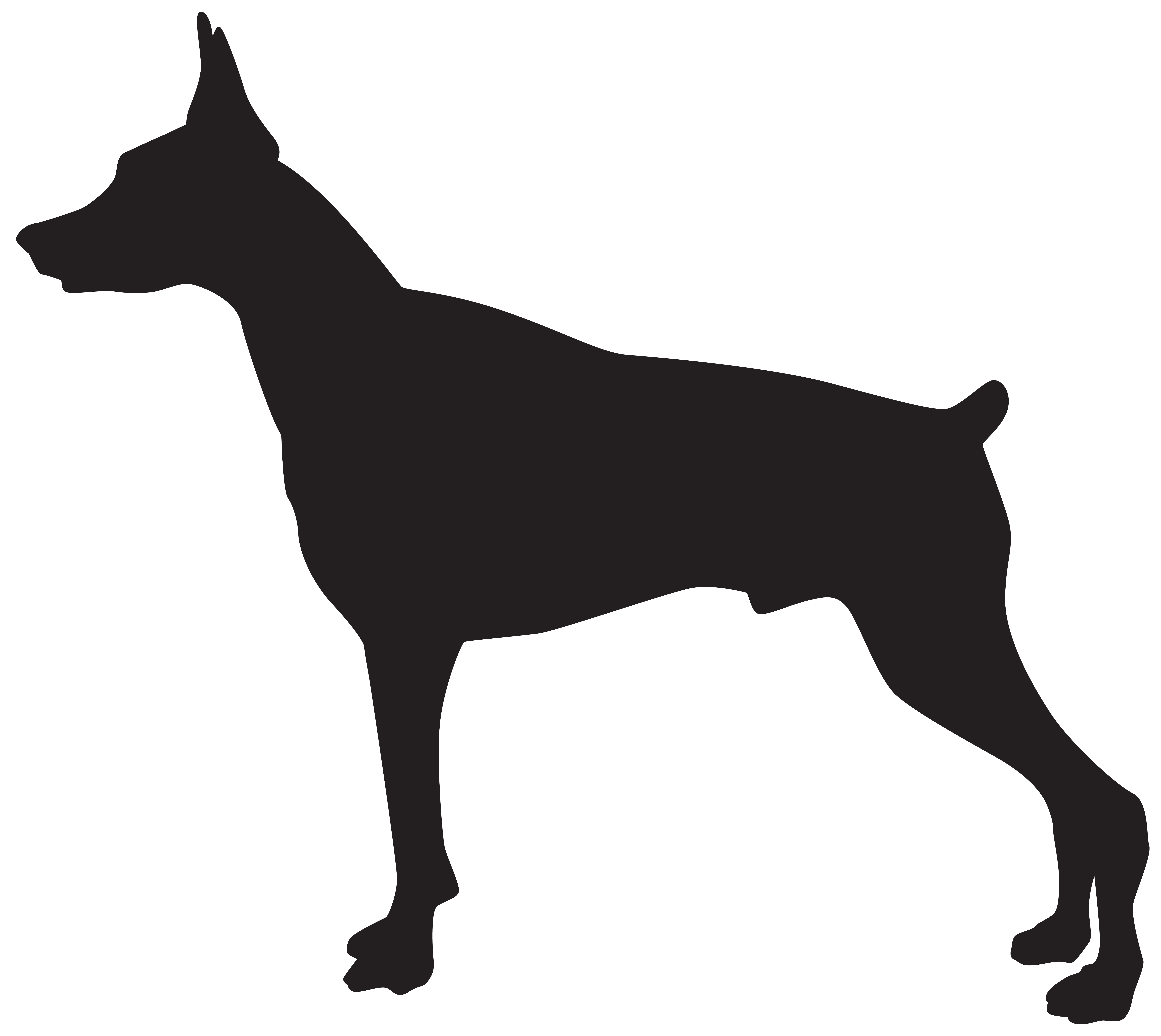 8000x7137 Doberman Dog Silhouette Png Transparent Clip Art Imageu200b Gallery