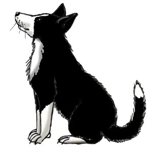 308x309 Farm Silhouette Clip Art Farm Dog (Border Collie)