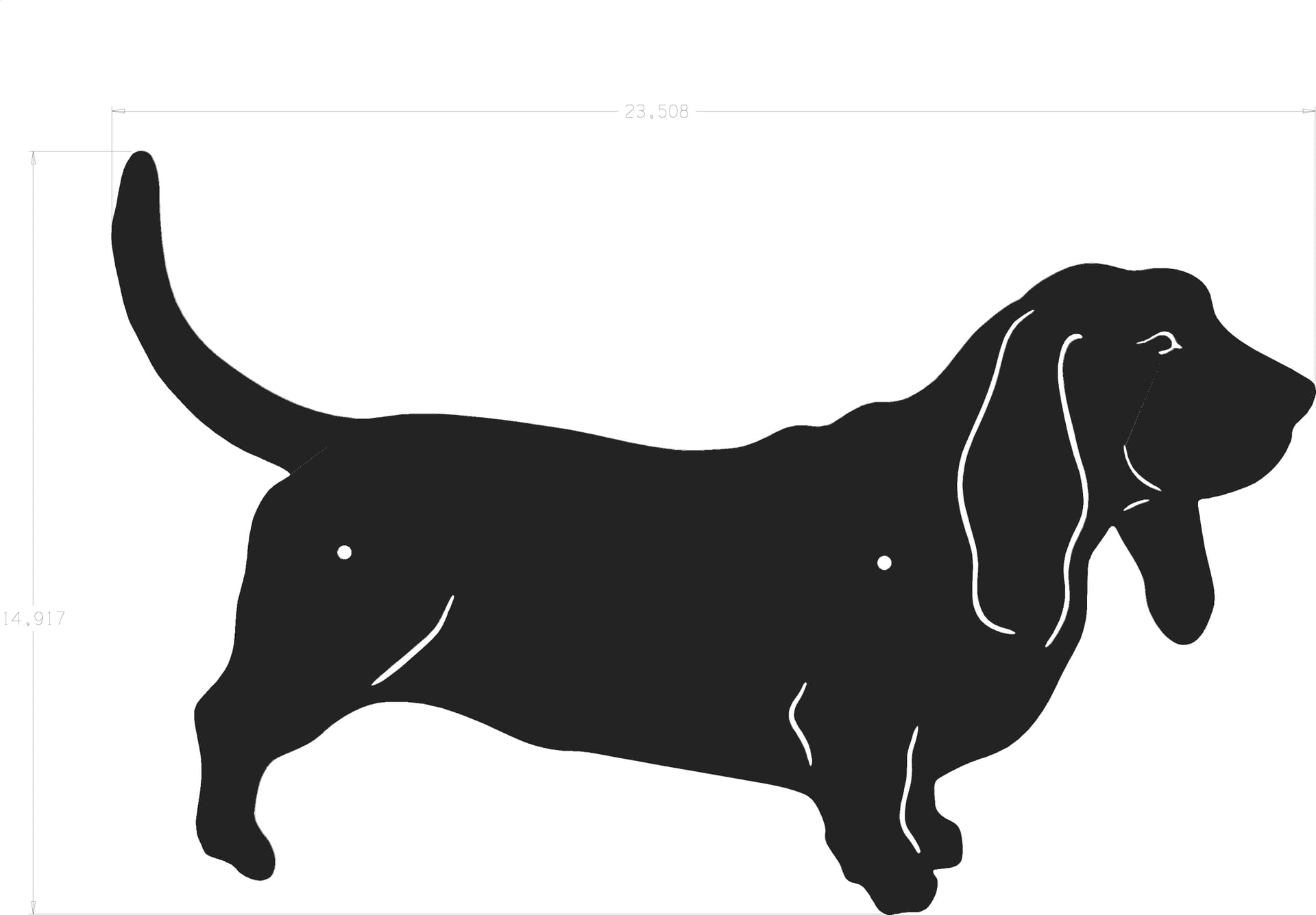 1920x1336 Basset Hound Clipart Dog Silhouette