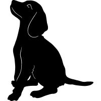 200x200 Beagle Silhouette Clip Art