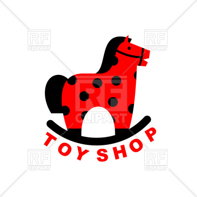 400x400 Toy Shop Icon Rocking Horse Royalty Free Vector Clip Art Image