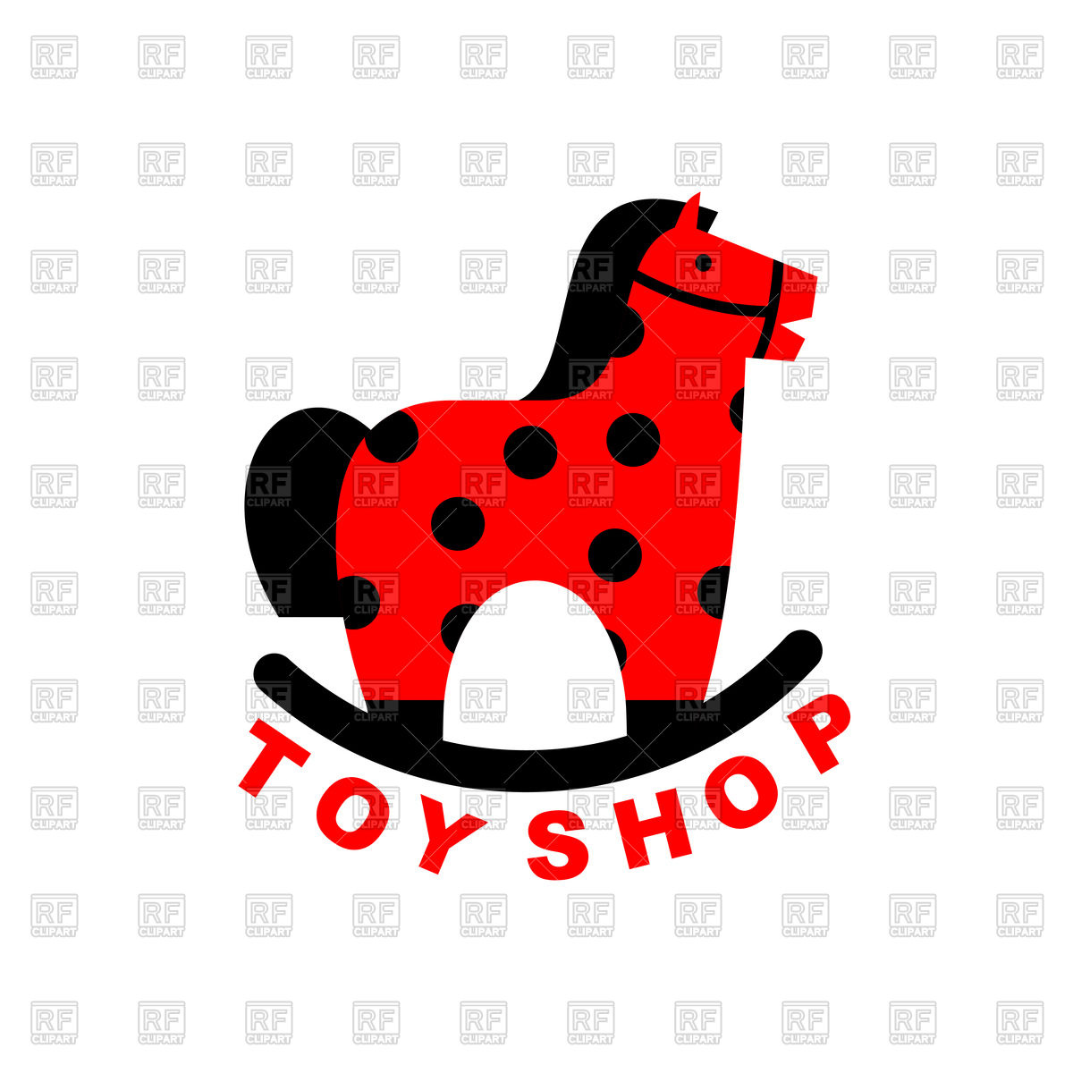 1200x1200 Toy Shop Icon Rocking Horse Royalty Free Vector Clip Art Image