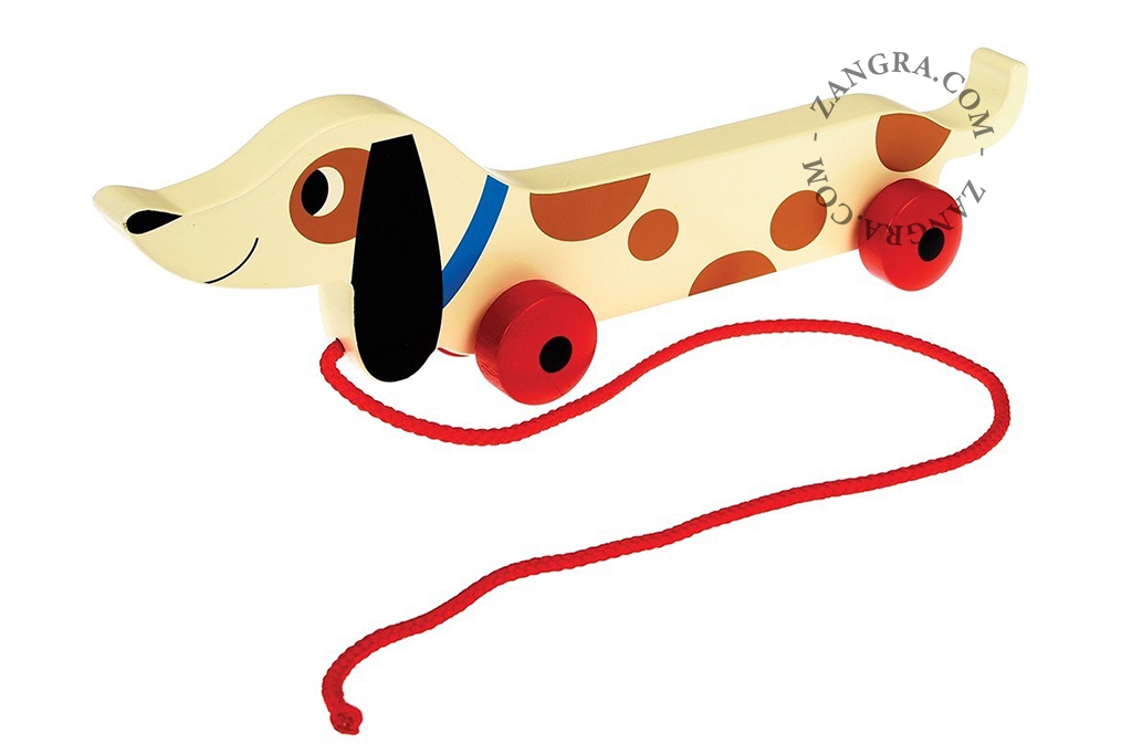 1024x682 Wooden Dog Pull Toy