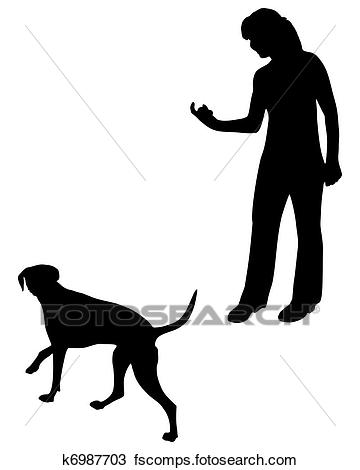 360x470 Clipart Of Dog Training (Obedience) Command Come! K6987703