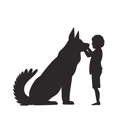 416x416 Clipart Dog Bigand Small