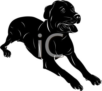 350x314 Picture Of A Black Dog Laying Down With His Tongue Out In A Vector