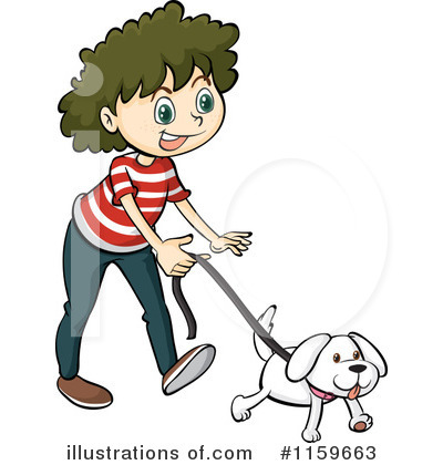 400x420 Walking Dog Clipart