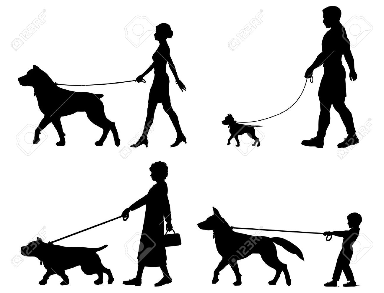 1300x993 Dog Walker Clipart