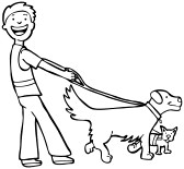 168x155 Walk The Dog Clipart