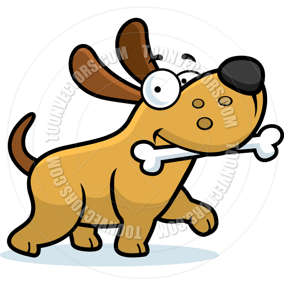 940x940 Cartoon Puppy Dog Bone By Cory Thoman Toon Vectors Eps
