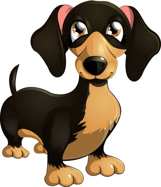 321x374 Clip Art Of Cartoon Dachshund Dog Dogs