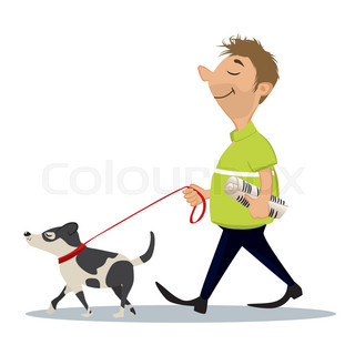 320x320 Dog With Newspaper Stock Vector Colourbox