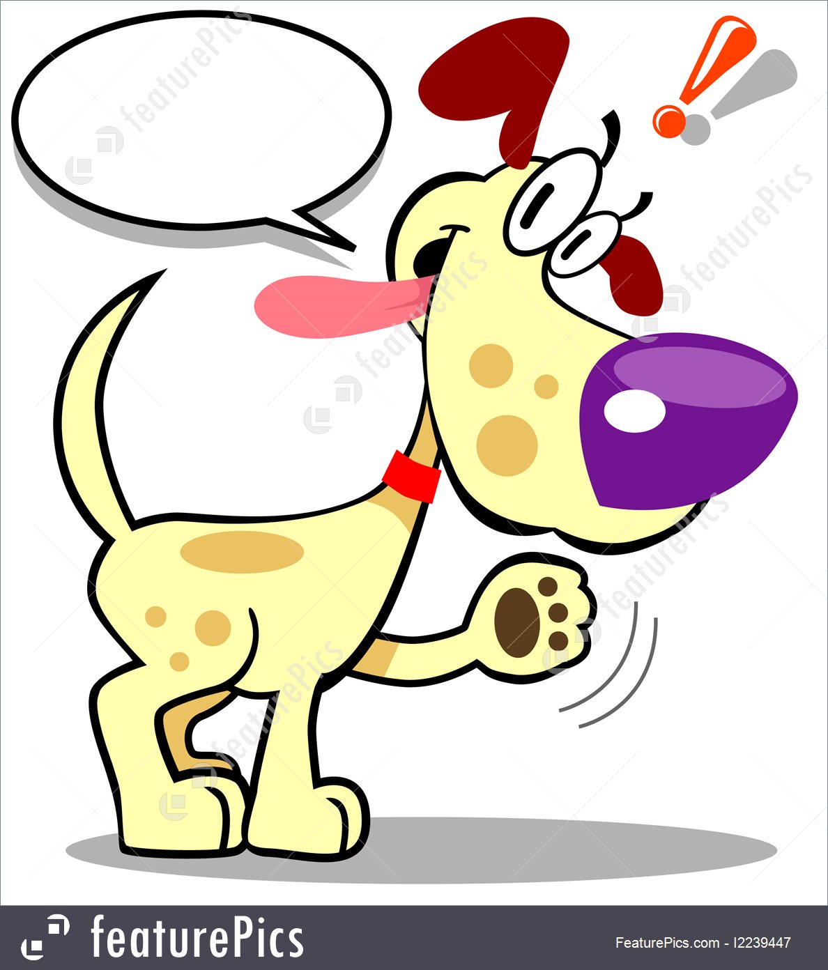 1188x1392 Illustration Of Cartoon Dog Waving