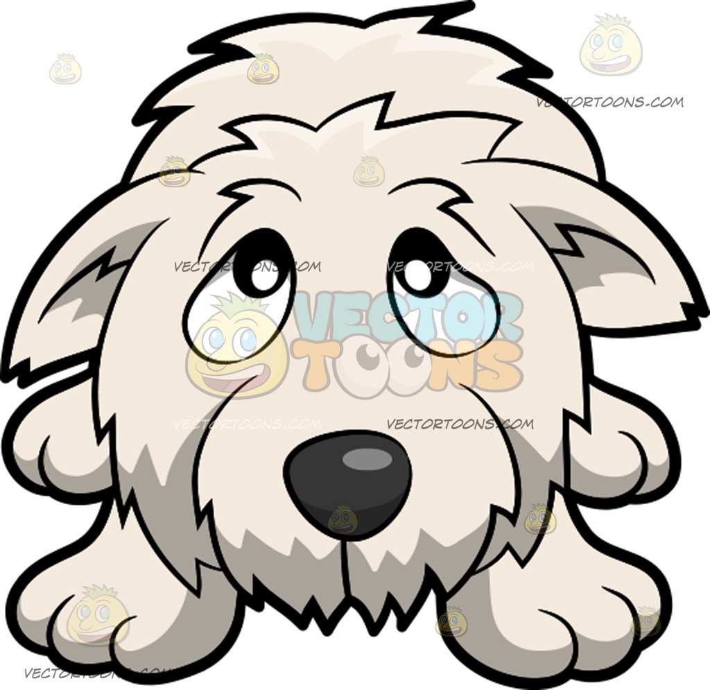 1024x995 A Sad And Lonely Dog Cartoon Clipart