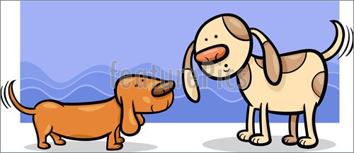 500x216 Illustration Of Dogs Wagging Tails Cartoon