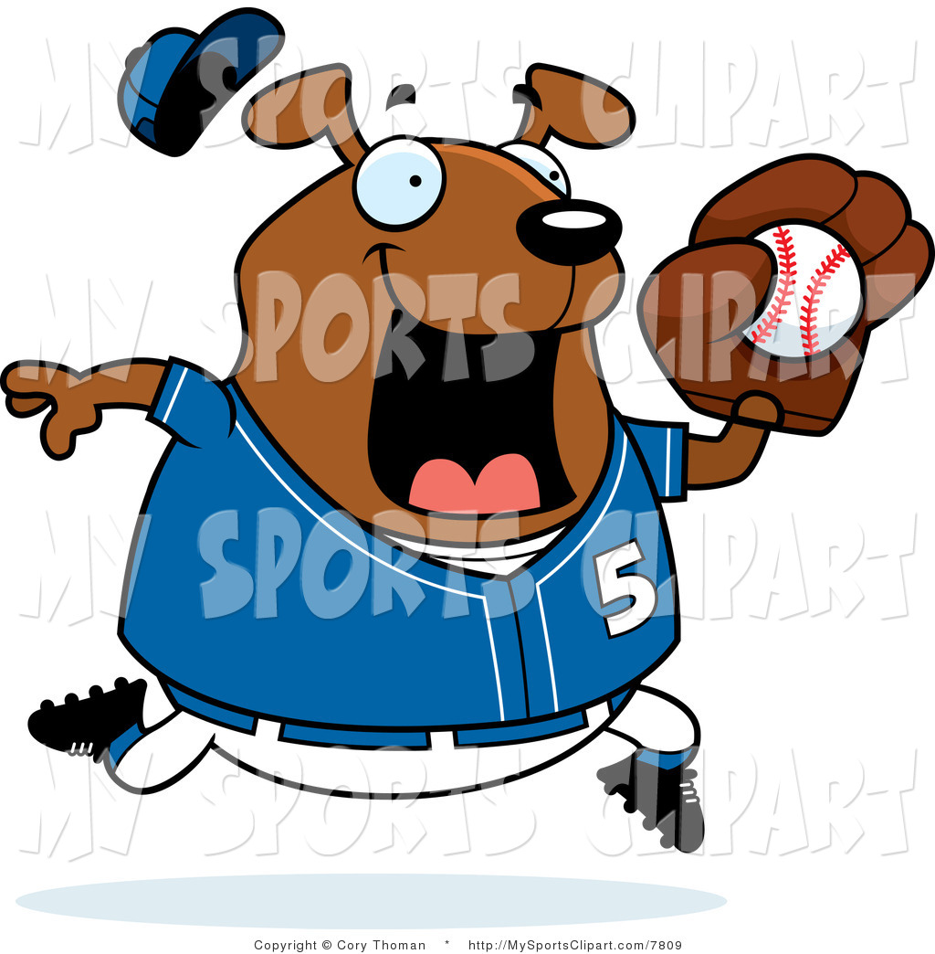 1024x1044 Sports Clip Art Of A Dog Playing Baseball In Blue By Cory Thoman