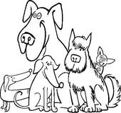 170x160 Clip Art Of Big And Small Dogs Cartoon Illustration K21149148