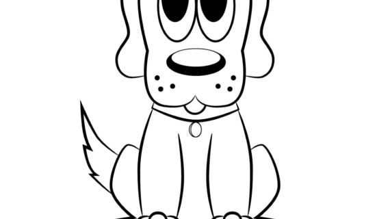 570x320 Cartoon Drawings Of Dogs How To Draw A Cute Cartoon Dog (Step By