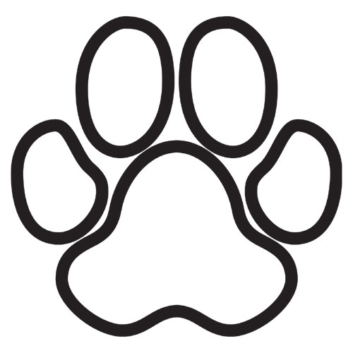 500x500 Dog Paw Prints Dog Paw Print Outline Clipart Free Tailgate