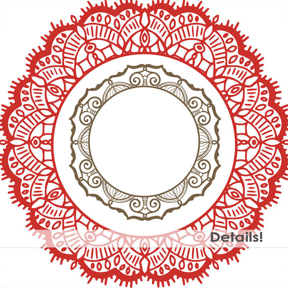 570x570 Medallion Frame Clip Art Mehndi Circle Borders Monogram