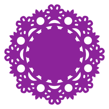349x349 Purple Clipart Doily