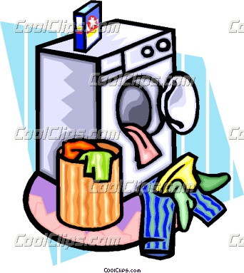 342x383 Drying Laundry Clipart