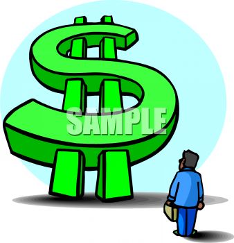 338x350 Giant Dollar Sign Clip Art