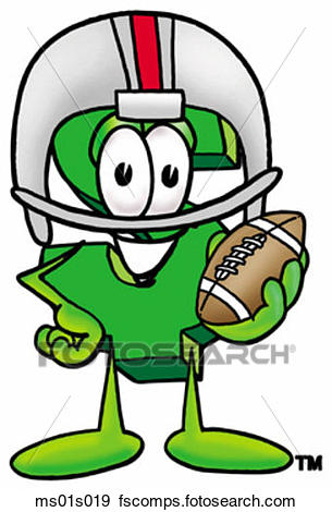 305x470 Clip Art Of Dollar Sign Playing Football Ms01s019