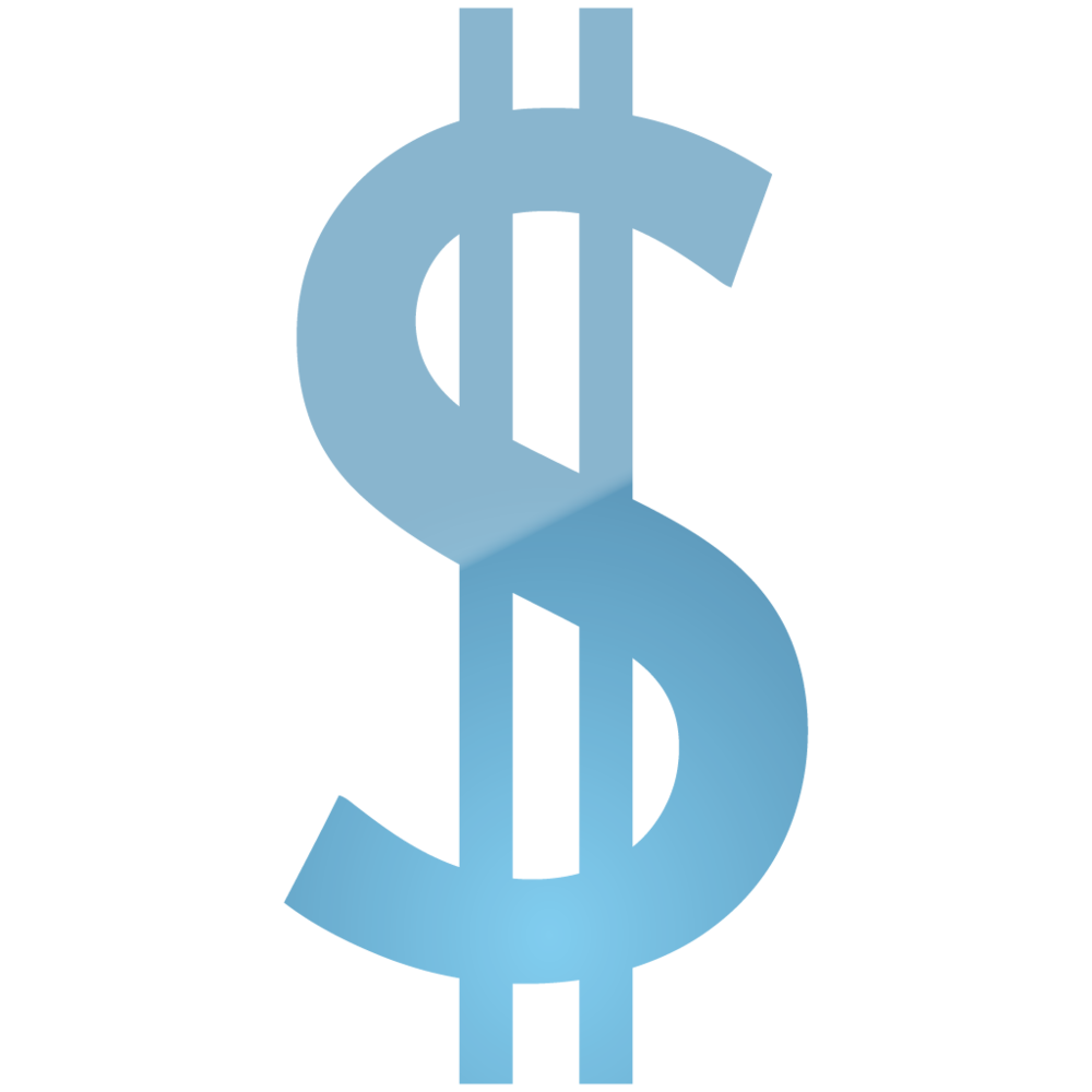 1000x1000 Blue Clipart Dollar Sign