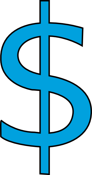 312x591 Blue Dollar Sign Clip Art