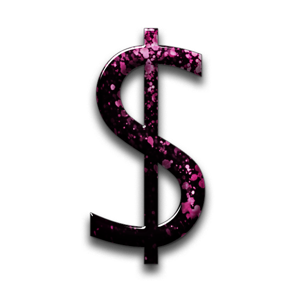 600x600 Pink Dollar Sign Clipart