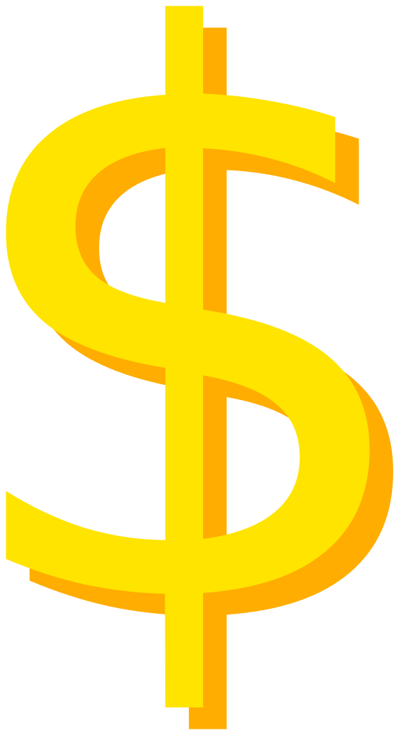 553x1024 Sign Clipart Gold Dollar