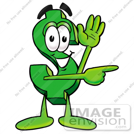 450x450 Clip Art Graphic Of A Green Usd Dollar Sign Cartoon Character
