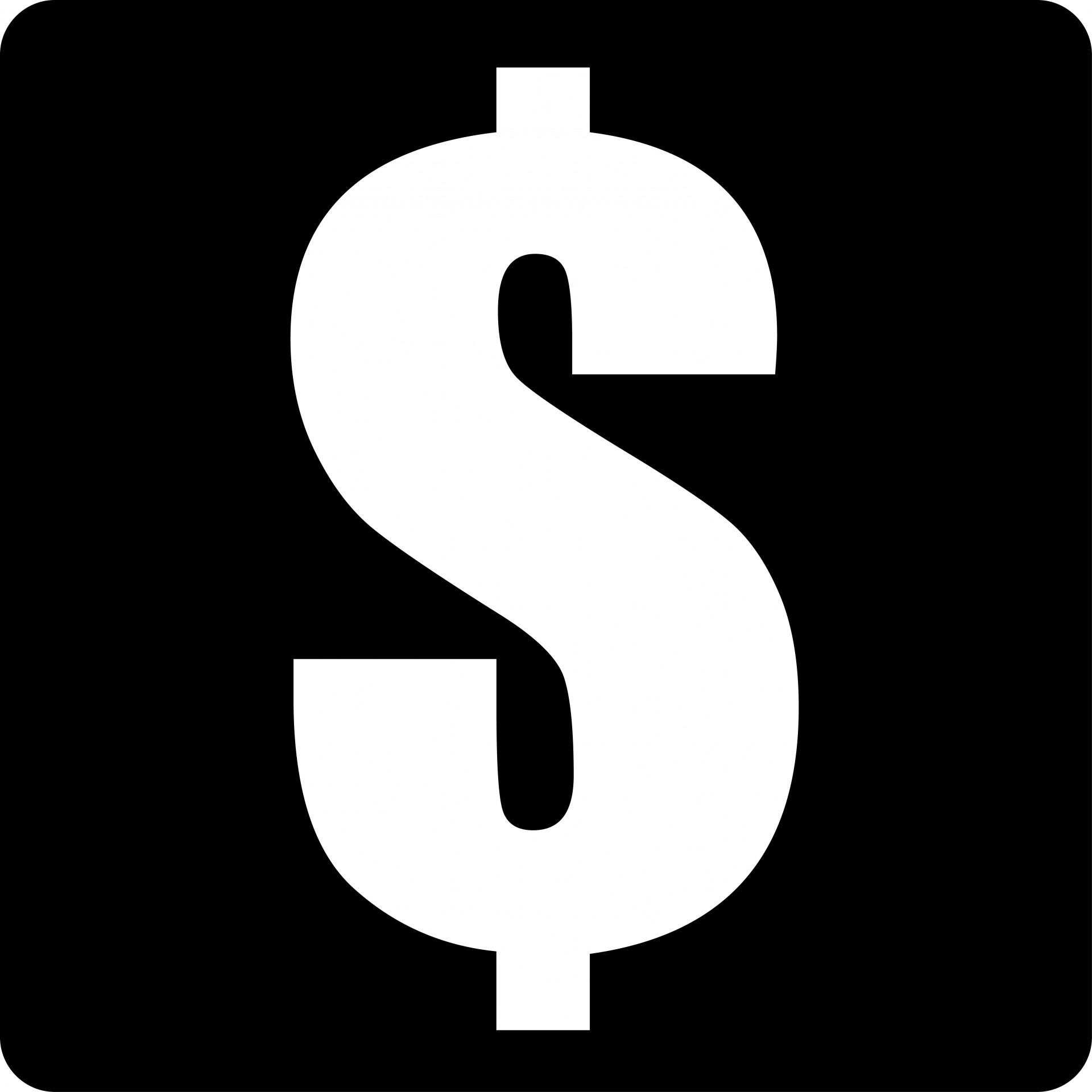 1920x1920 Dollar Sign White Free Stock Photo