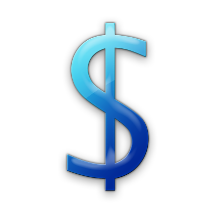 420x420 Blue Dollar Sign Clipart