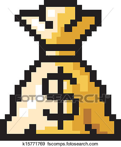 388x470 Clip Art Of Money Bag With Dollar Sign K15771769